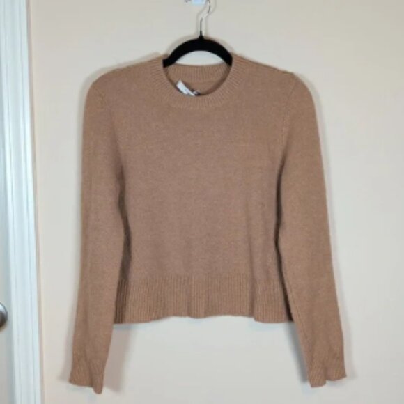 Tibi Cashmere Brown Crew Neck Sweater - Picture 1 of 5